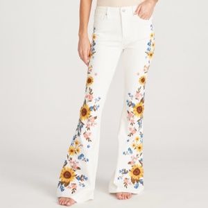 Driftwood White Farrah Flare Sunflower Jeans